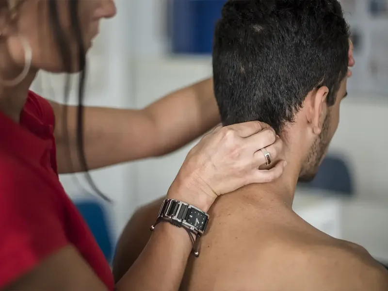 Neck evaluation at Hope Therapy Center in Lake Charles